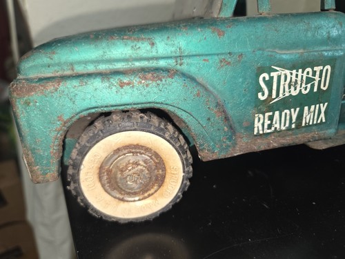 Green Hornet 1960's Structo Ready Mix Concrete Cement Mixer Truck Pressed Steel - Picture 10 of 16