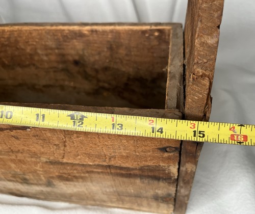 Vintage Wooden Handled Tool Box Storage Handmade Farmhouse 15 X 11 X 5.5 X 6.5” - Picture 20 of 20