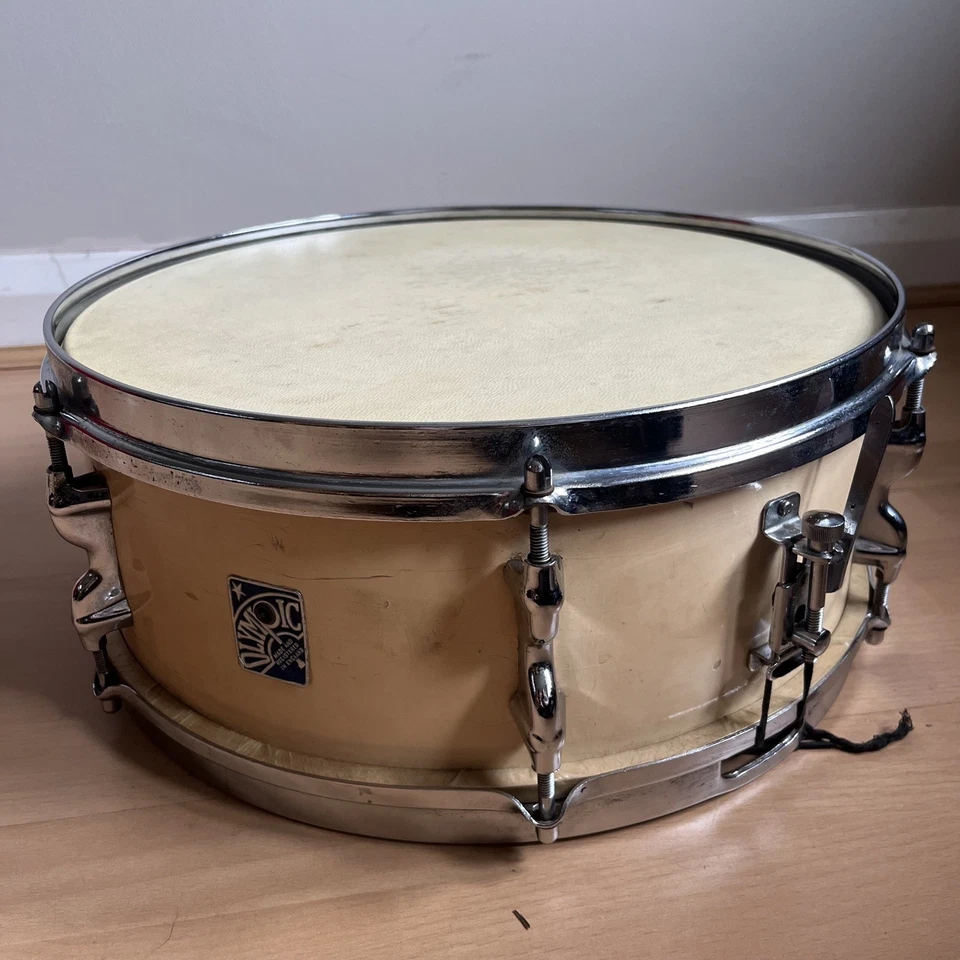 Vintage Olympia 50er Jahre Snare Drum Ivory 14x6,5 Made in England
