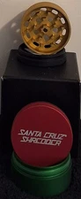 2" Santa Cruz Shredder 4 Piece Anodized Aluminum Herb Grinder - Rasta