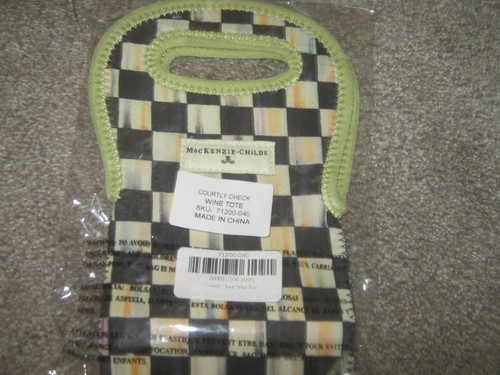 Neu MacKenzie-Childs Courtly Check Weinrot Tasche - Bild 2 von 2