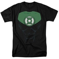 Dc Comics Green Lantern Jon Stewart T-Shirt Herren Kurzarm Schwarz Baumwolle