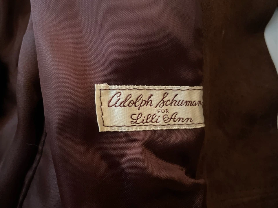 Abrigo boho vintage años 70 piel sintética talla 40 Adolph Schuman para Lilli Ann Inglaterra Foto 2 de 4