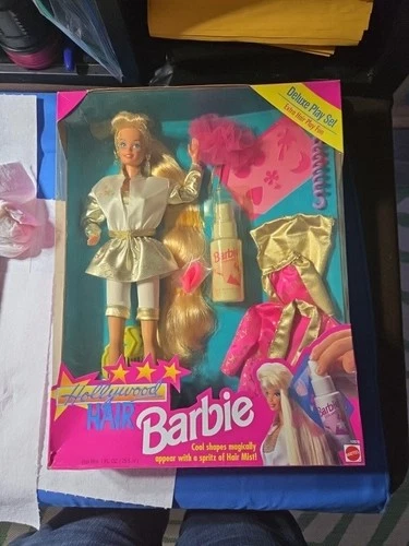 Vintage 1993 Hollywood Hair Barbie Deluxe Play Set New In Box