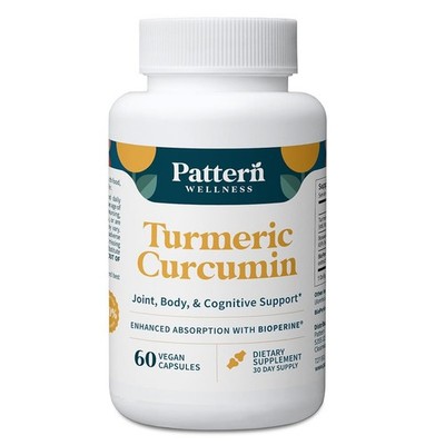 Pattern Wellness Turmeric Curcumin   95% Curcuminoids with BioPerine  Black P...