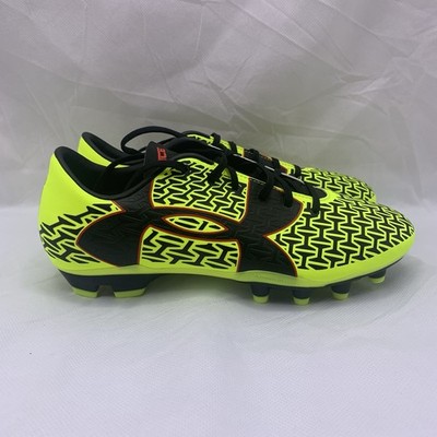 NEW UA CF Force 2.0 FG Mens 7.5 Soccer Cleats Hi-Vis Yellow Black Under Armour