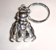 Kipling Silver-tone Metal Chrome Monkey Keychain Keyring Bag Charm
