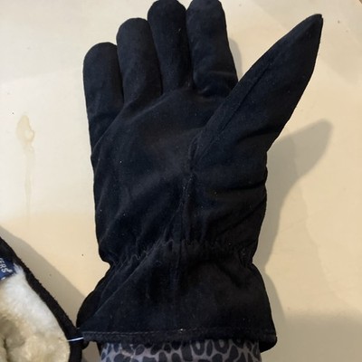 Dockers Men s Black Leather Lined Gloves L