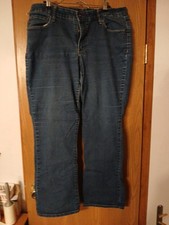 Faded Glory Size 16P Women's Jeans Bootcut Dark Wash Stretch Soft Denim Modern