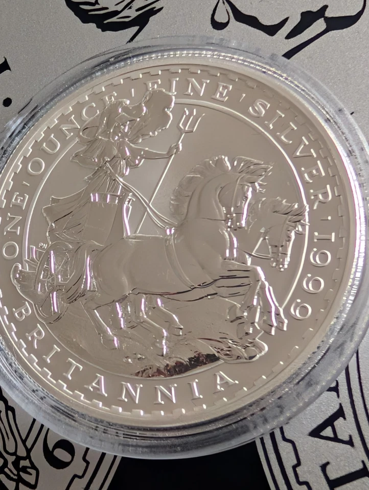 1999 Silver Britannia 1oz Coin in Capsule Royal Mint - Image 3 of 4