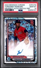 2024 Bowman Chrome Yordanny Monegro Speckle Ref. Auto /299 PSA 10!