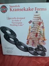 NORPRO NONSTICK KRANSEKAKE FORMS MAKE AN 18 RING "NORWEGIAN WEDDING CAKE"
