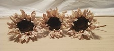 3x Artificial Fall Flowers - Sunflower - 6" Diameter x 6" Long Stem