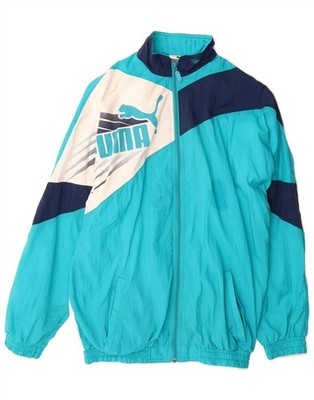 Puma Jungen Grafik Trainingsanzug Oberteil Jacke 15-16 Jahre Blau Colourblock BA14