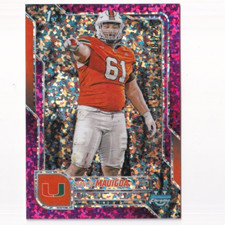 Francis Mauigoa 2025 BOWMAN U CHROME FUCHSIA MINI DIAMOND REFRACTOR /225 GIANTS