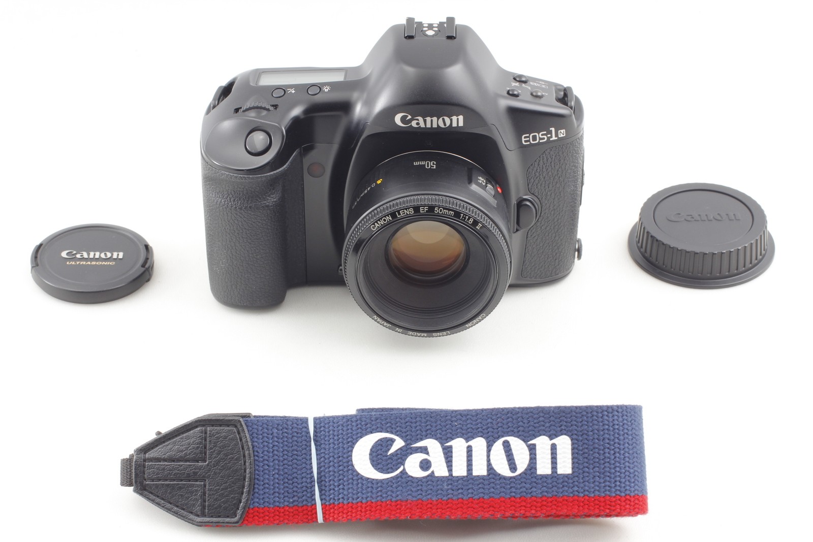 ⏯️[MINT] Canon EOS-1N SLR 35mm Black Film Camera EF 50mm f1.8 II Lens From JAPAN