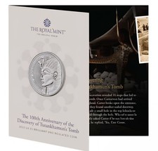 Coin Brilliant Uncirculated £5 100th Anniversary Tutankhamun 2022 Royal Mint
