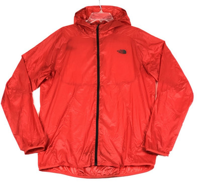 The North Face Binary Windbreaker Jacket Mens L Red Lightweight Packable Hooded