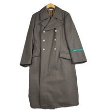 Vintage East German Army Grenztruppen Wool Overcoat Size 48 DDR Berlin Wall