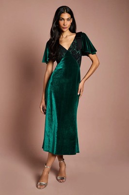 Coast Emerald A-Linien Kleid Damen Anlass Kleider