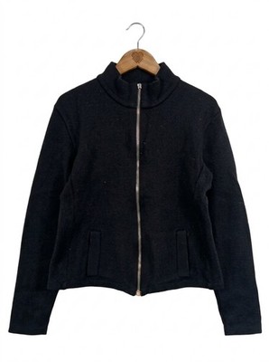HELDMANN Damen Strickjacke Wolle Gr. 38 Schwarz Reißverschluss