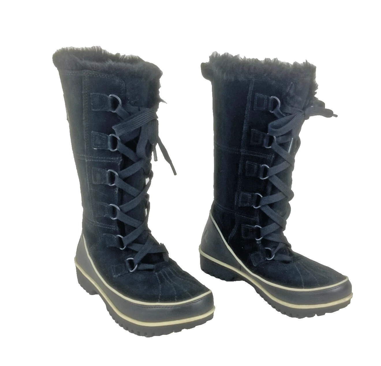 Sorel Tivoli High II Women's 5.5 Black Waterproof Suede Snow Boots NL2093-010