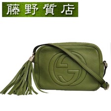Gucci Soho Leather Shoulder Bag Diagonal Hanging 308364 x Cotton Used FUJI-0