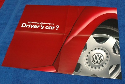 1999 VW Volkswagen ''Driver's Car'' Original Sales Brochure Passat New Beetle