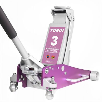 Torin  3 Ton(6,000 lb) Aluminum and Steel Floor Jack Dual Piston Quick Lift Pink