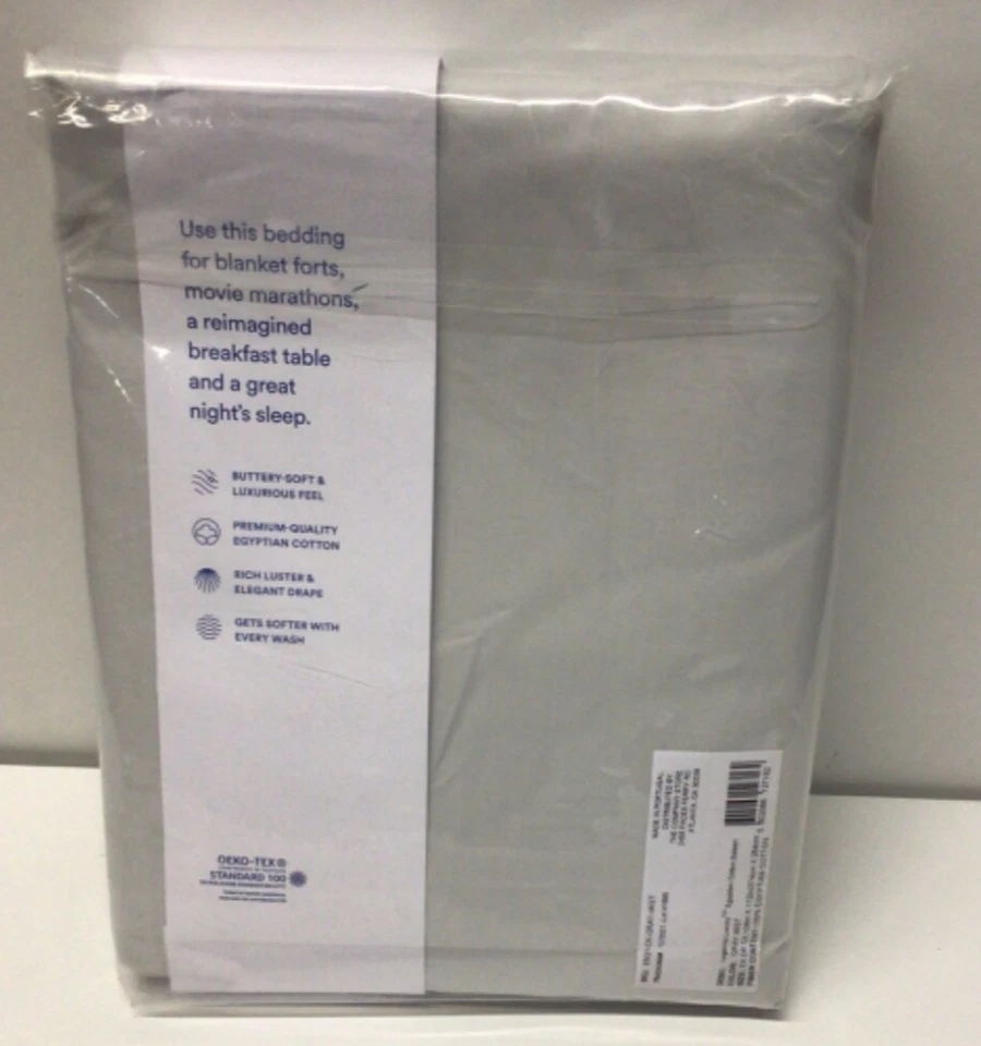 The Company Store Egyptian Cotton Sateen CALIFORNIA KING Extra Deep Flat Sheet - Image 2 of 3