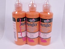 Tulip Dimensional Fabric Paint 4 oz METALLICS 3 Pack ORANGE METALIC 17366