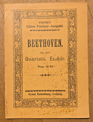 Beethoven ~ Quartett Es-dur Op. 127 ~ PAYNE's Kleine Partitur-Ausgabe