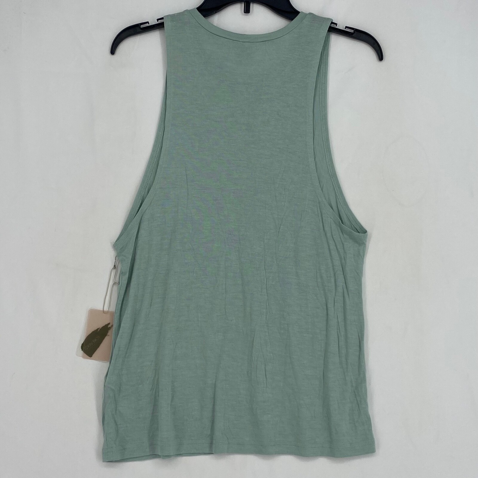 Forever 21 Juniors Large Tank Top Sage Green High Neck Large Arm Holes