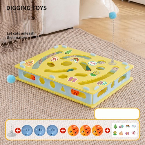 Plastic Cat Maze Toys Multi Hole Cat Hole Digging Toy Relieve Boredom - Picture 11 of 12