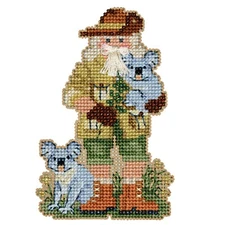 Koala Santa Cross Stitch Kit Mill Hill 2023 Down Under Santas MH202331