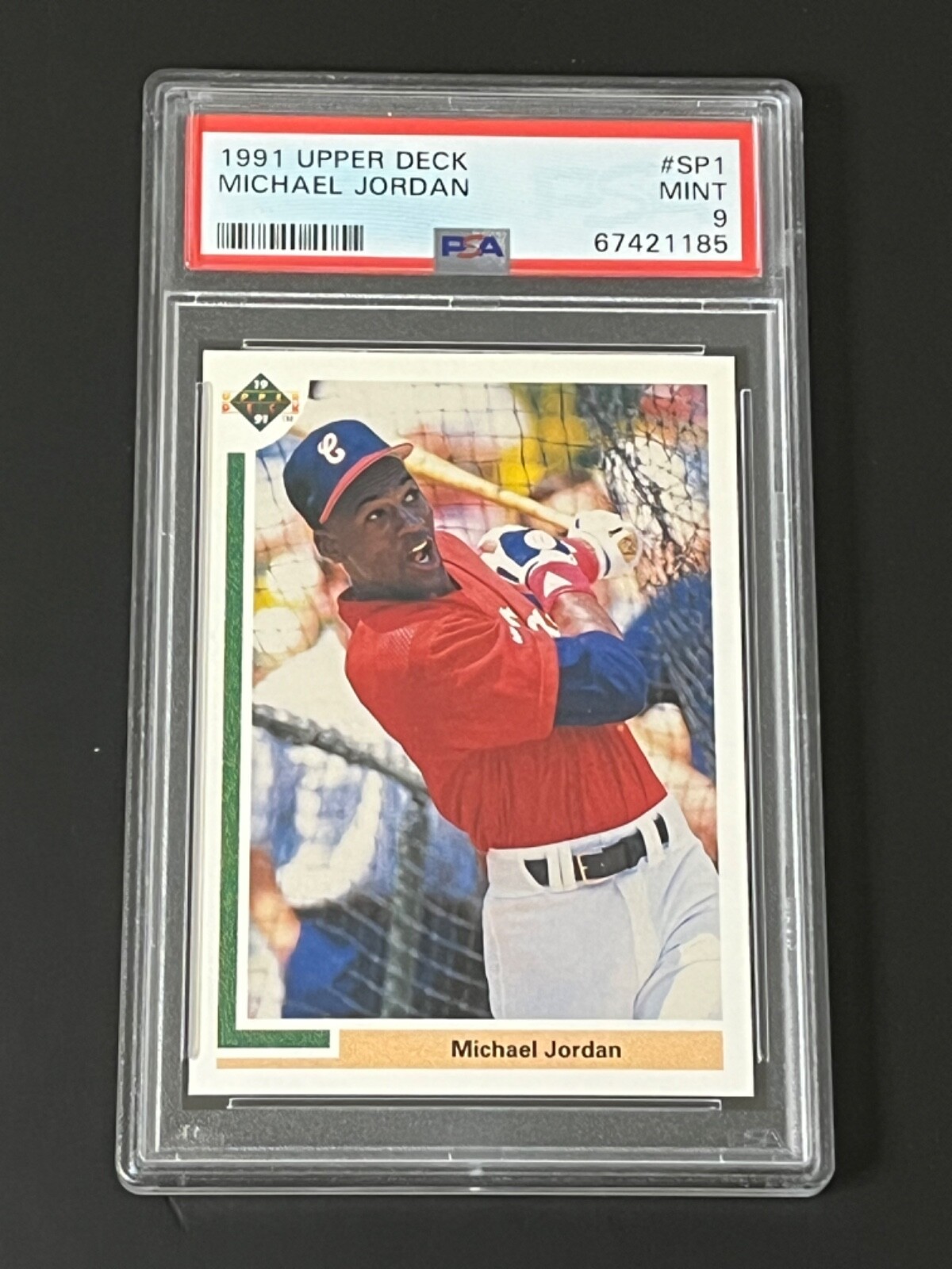 1991 UPPER DECK MICHAEL JORDAN BASEBALL CARD SP1 PSA GRADED MINT 9