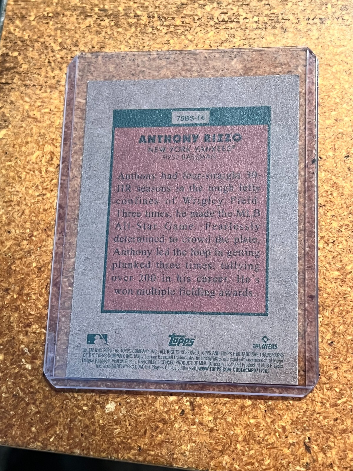 2024 Topps Heritage 75 Baseball Sensation # BS-14 Anthony Rizzo | eBay