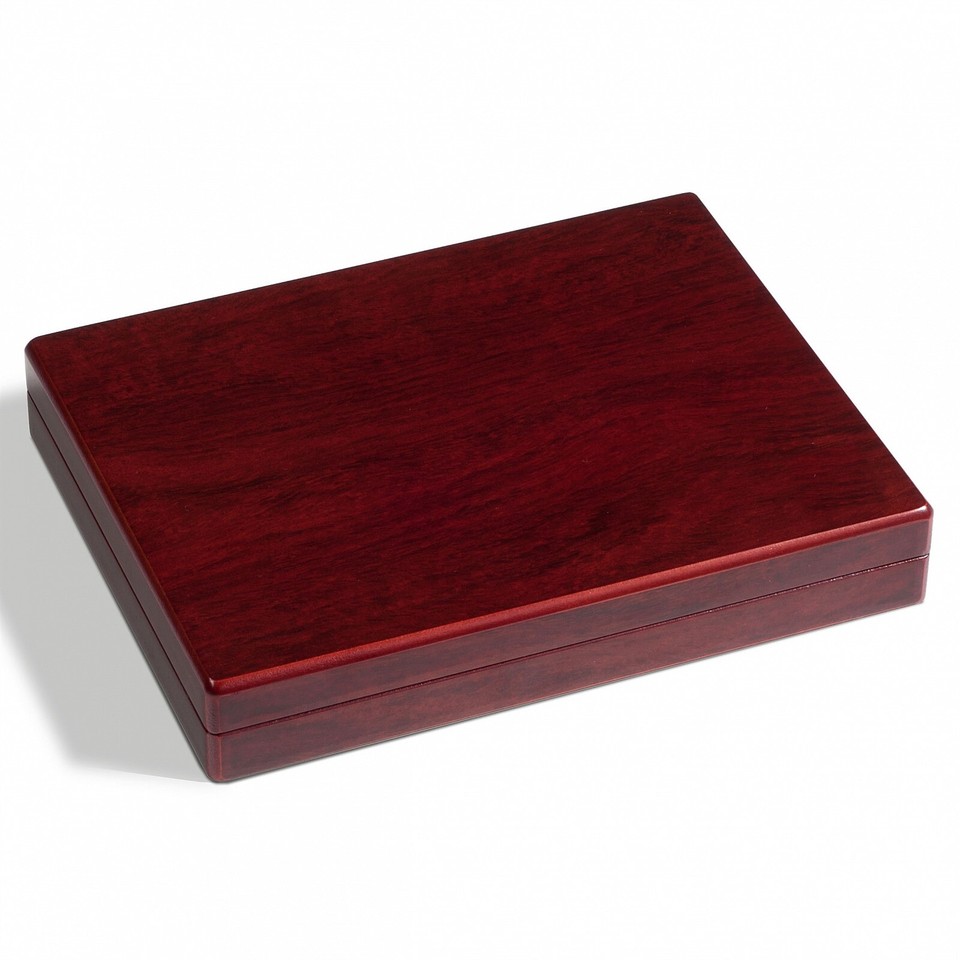 6 Coin Set Display Box Mahogany Style For 2x2 Square Quadrum Holder ...