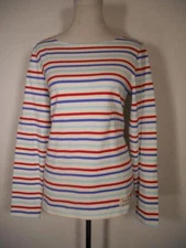 Beautiful Women's Medium Talbots Blue Striped Design Long Sleeve Knit Top