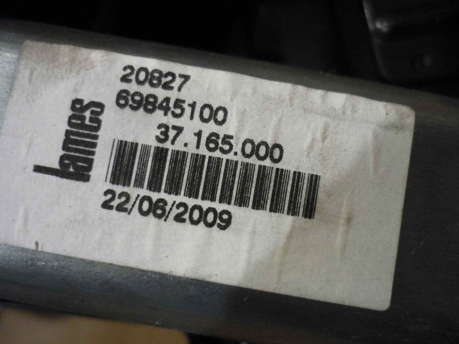 Ferrari California - RH  Window Regulator-Motor & Glass P/N 69845300 -69845100