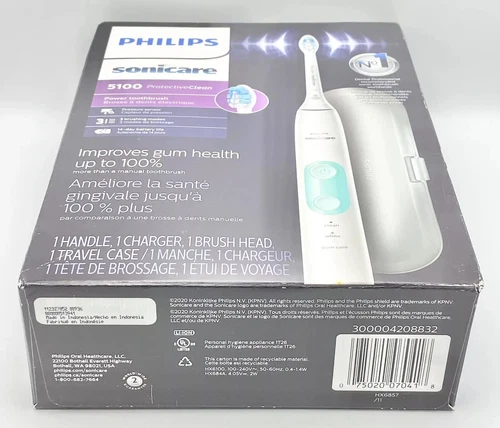 Philips Sonicare ProtectiveClean 5100 Sonic Electric Toothbrush White HX6857/11 - Picture 3 of 6