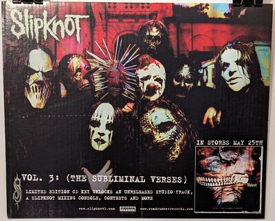 Slipknot - Vol 3 (The Subliminal Verses) Promo Window Card | eBay