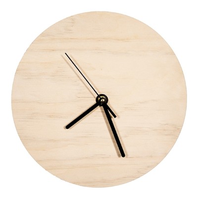 QOMOLANGMA 20pcs 11.8'' Sublimation Blank PlyWood Round Wall Clock Decor DIY