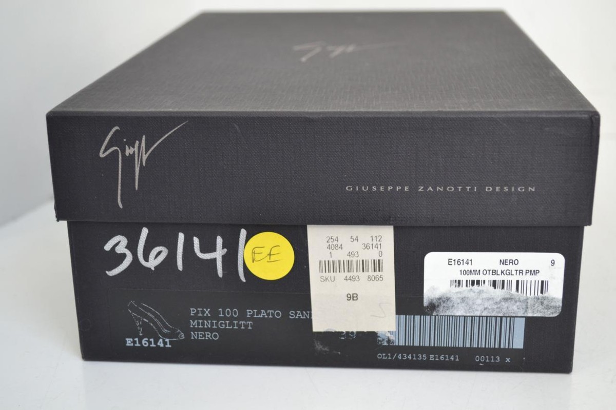 【美品】GIUSEPPE ZANOTTI グリッター ブラック パンプス 美品】GIUSEPPE ZANOTTI グリッター ブラック パンプス