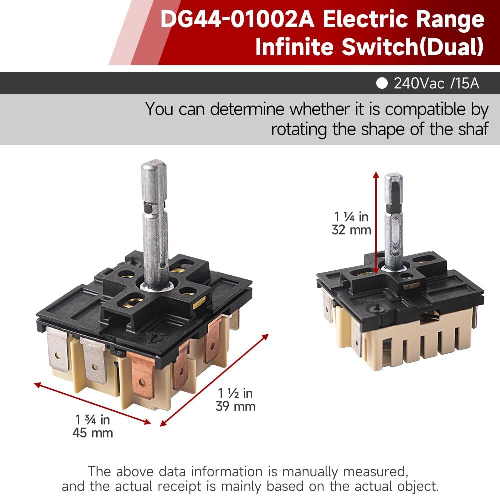 Edgewater Parts DG44-01002A Infinite Switch For Samsung Oven 2087510 MDSA-W21-SK
