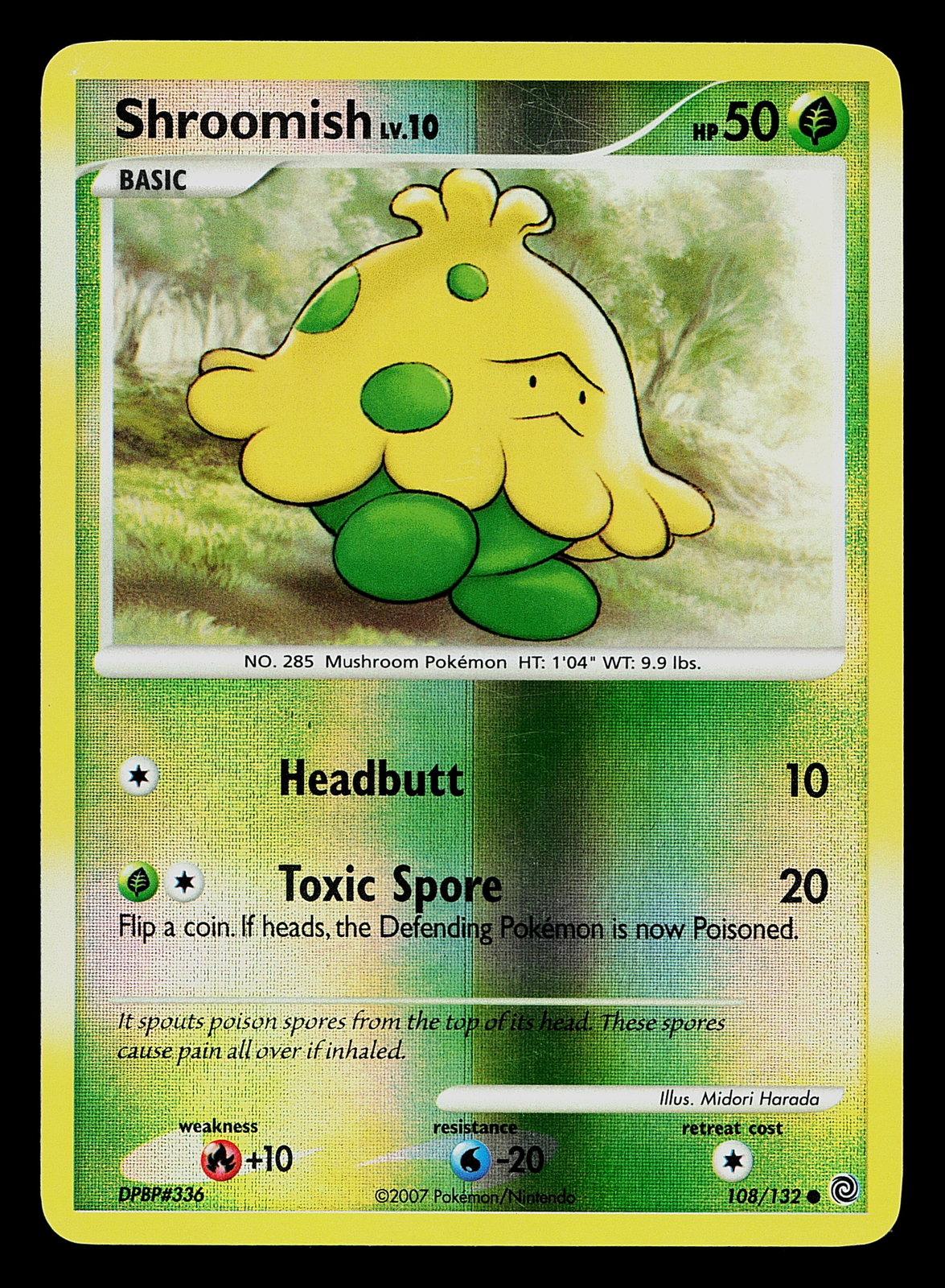 Pokemon Card - Shroomish Secret Wonders 108/132 Reverse Holo