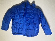 Boys Size 4 Calvin Klein Puffer Removeable Hood Jacket Blue