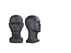 Ba Sha Plastic Male Manneuin Head With Mounting Hole (Black)