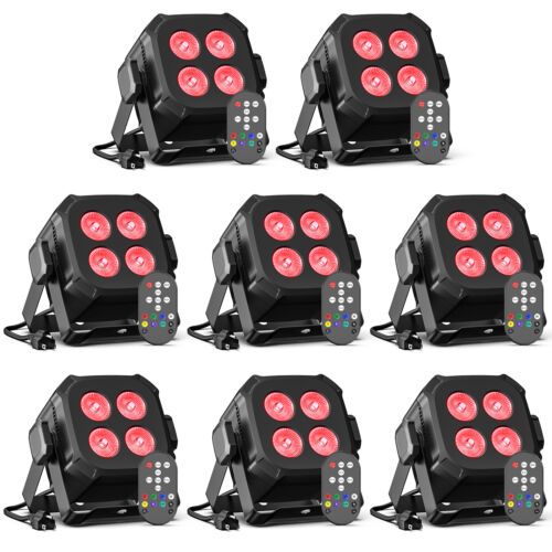 Uking LED 80W RGBWYP+CYAN Par Lighting Stage Light DMX Party DJ KTV w/Remote - Picture 9 of 14