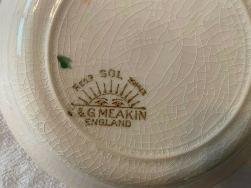 J&G Meakin Academy pattern fruit dessert berry bowl SOL gold trim - Picture 3 of 3